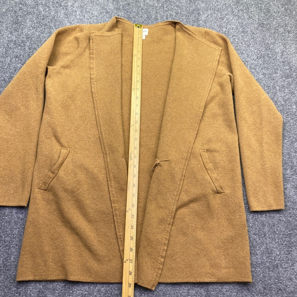 J.Crew Vanessa Sweater Jacket Womens Open Front Cardigan Mustard Yellow Sz M - Picture 2 of 9